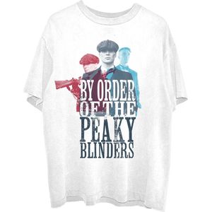 Peaky Blinders - 3 Tommys Heren T-shirt - L - Wit