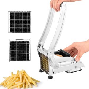 Inovra ® Handmatige RVS Groentesnijder met Vervangbare Messen en Antislip Voeten voor Perfecte Bereiding