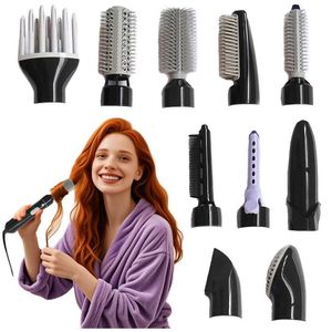 CHIWIN 10-in-1 Föhnborstel Multistyler – Heteluchtborstel met 2 Warmtestanden – Multifunctionele Krultang & Stijltang – Voor Nat & Droog Haar – Met Oververhittingsbeveiliging – 360° Draaibare Kabel