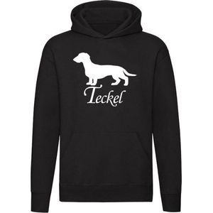 Teckel Hoodie - hond - huisdier - dierendag - unisex - trui - sweater - capuchon