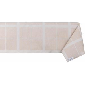 Raved Tafelzeil Vierkant Uitwasbaar  140 cm x  50 cm - Beige - Waterafstotend