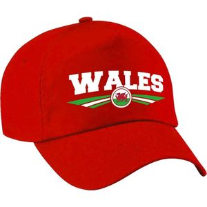 Wales landen pet rood volwassenen - Wales baseball cap - EK / WK / Olympische spelen outfit