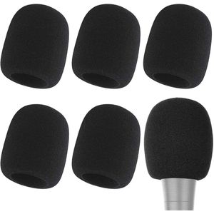5-delige microfoonhoes met foam microfoonhoes, herbruikbaar, windscherm geschikt voor de meeste standaard handheld microfoons 70x60x35mm