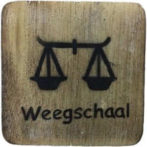 Symbool Weegschaal 6x6 cm