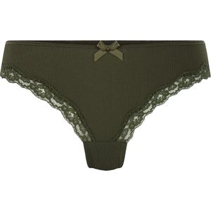 Hunkemöller Dames Lingerie Brazilian Lola - Groen - maat M