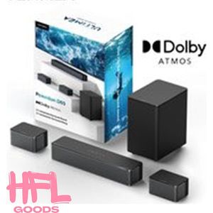 HFL Goods Ultieme Dollby Atmos- 5.1 Soundbar - Draadloze Subwoofer - Thuistheater - Zwart