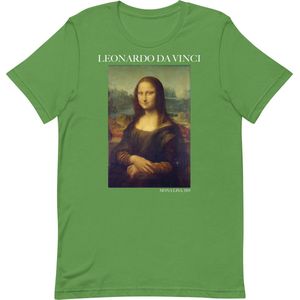 Leonardo da Vinci 'Mona Lisa' (""Mona Lisa"") Beroemd Schilderij T-Shirt | Unisex Klassiek Kunst T-shirt | Leaf | S