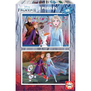 EDUCA - puzzel - 2 x 48 stuks - Frozen