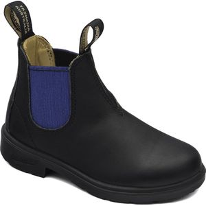Blundstone Kinder Stiefel Boots #580 Leather Elastic (Kids) Black/Blue-K11UK