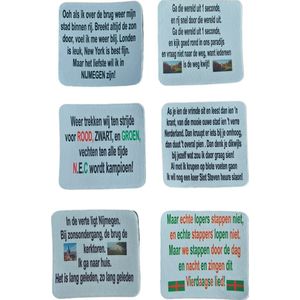 Onderzetters 6 stuks - Vierkant - Nijmegen - Tekst en Afbeeldingen - Cadeau - Kerst
