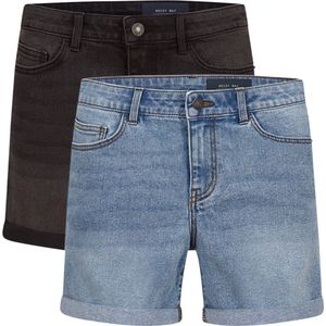 Noisy May Dames Short Broeken BeLucky 2er Pack regular/straight Fit Veelkleurig Volwassenen 2 Pack Korte Jeans Broeken