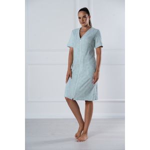 Belmanetti Badjas Dames Kamerjas Katoenen Terry Rits Korte MouwCorsica Jacquard 5089/623 44 / XXL