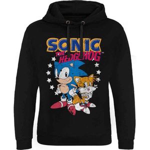 Sonic The Hedgehog Hoodie/trui -L- Sonic & Tails Zwart