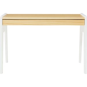 Kindertafel met kinderstoel Skinnskatteberg naturel en wit [en.casa]
