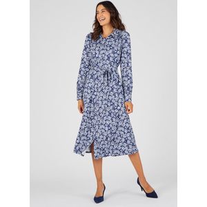 Damart - Jurk met knoopjes van warm tricot - Dames - Blauw - XS