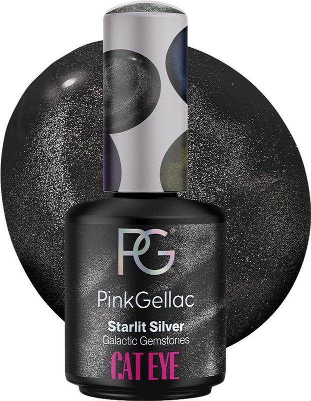 Pink Gellac - Cat Eye Gellak - Starlit Silver - 15 ml - Zilver Gel Nagellak