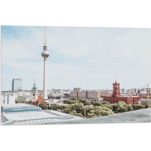 Vlag - Duitse Stad met Mooie Gebouwen - 75x50 cm Foto op Polyester Vlag