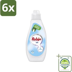 Robijn - Wit - Vloeibaar Wasmiddel - Met Witversterkers - 14 Wasbeurten - 700 ml - Voordeelverpakking - 6 stuks - Witte was - Wasmiddel