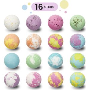 Bruisballen voor bad – XL maat – 16 unieke geuren en kleuren – 100% Natuurlijk - bruisballen kind
