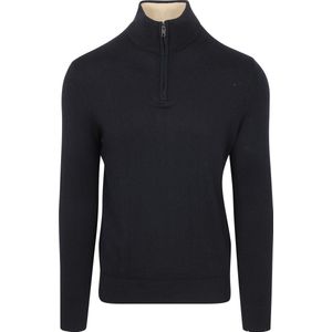 Steppin' Out Half-Zip Trui Cotton Cashmere Navy - Maat S - Heren - Pullovers