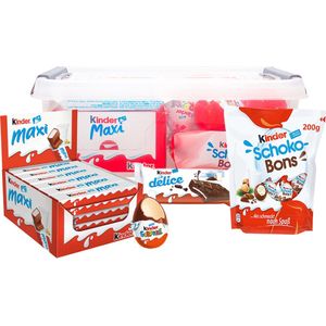 Kinder chocolade maxi feestpakket - Kinder Maxi - Schokobons - Kinder Delice - Kinder Surprise - 1233g
