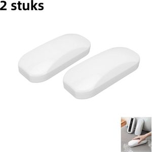 2-delige handmatige borstel voor het verwijderen van vuil en pluisjes van banken, lakens en kleding - herbruikbaar - wit