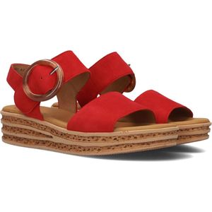 Gabor 550.2 Sandalen - Met Sleehak - Dames - Rood - Maat 37