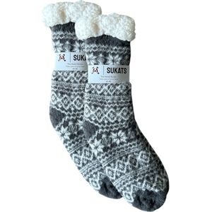 BLACK FRIDAY - Sukats® Huissokken - Homesocks - Maat 41-46 - Antislip Sokken - Fluffy Sokken - Heren Huissokken - Slofsokken - Variant 1 - Meerdere Maten en Varianten - Verwarmde Sokken