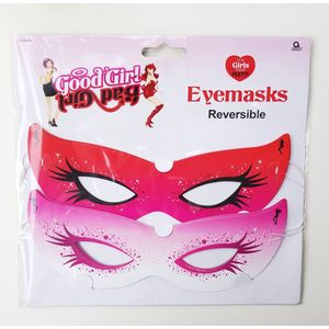 2 pakken met elk 6 kartonnen oog maskers Good Girl Bad girl - masker - vrijgezellen feest - vrijgezellen party