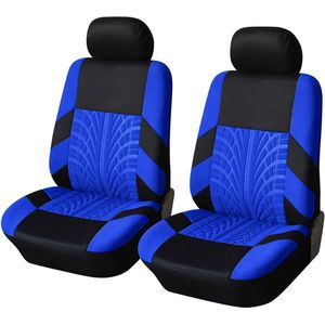 Set van 2 autostoelhoezen met reliëfkorrels, universele stoelbekleding, compatibel met antislip en waterdicht, voor sedan, auto, bestelwagen (blauw)