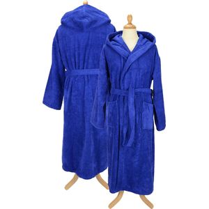 ARTG® Robezz - Badjas met Capuchon - 100% Badstof Katoen -True Blue - Maat XXXL - (3XL)