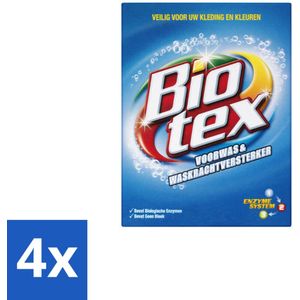 Biotex – Waspoeder - Voorwas & Vlekverwijderaar – Actieve biologische enzymen – 720 g - Voordeelverpakking - 4 stuks