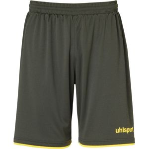 Uhlsport Club Short Kinderen - Olijf / Fluogeel | Maat: 164
