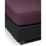 ESSENZA Premium Percale Hoeslaken Marsala - 90x200 cm