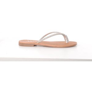 Maury dames teenslipper zilver strass