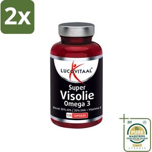 Lucovitaal - Visolie - Super Omega 3 - 120 Capsules - Voordeelverpakking - 2 stuks - Omega 6 - Vitamine e
