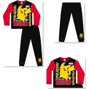 Pokémon - Pyjama - Pikachu ""Be Your Own Hero"" - Maat 110/116 - Zwart met Rood