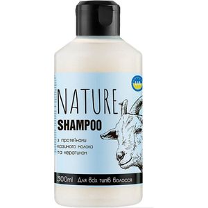 BIOTON Cosmetics - NATURE - Shampoo met geitenmelk eiwitten en keratine - versterk het haar en voedt 300ml