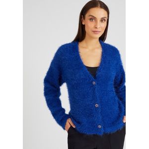 Damart - Kort vest zachte tricot - - Blauw - XL