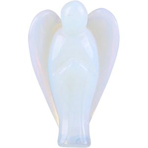 Natural Opal Crystal Guardian Angel 1.5 inch Freestanding Christmas Festival Home Decoration Gift