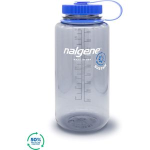Nalgene Sustain Wide Mouth 1000ml - drinkfles - Gray Sustain