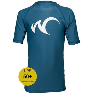 Watrflag Rashguard Valencia Kids - Blauw - UV beschermend surf shirt korte mouw 140