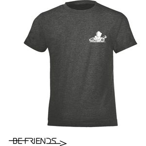 Be Friends T-Shirt - Mario - Kinderen - Grijs - Maat 2 jaar