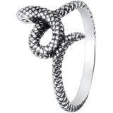 Lucardi Dames Ring slang Bali - Ring - Cadeau - Echt Zilver - Zilverkleurig