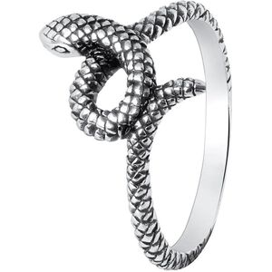 Lucardi Dames Ring slang Bali - Ring - Cadeau - Echt Zilver - Zilverkleurig