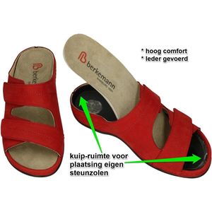 Berkemann - Daria - Comfort Slippers - Rood - Orthopedisch