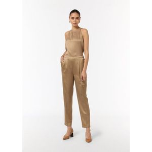 comma - 7/8 Cargo Broek - Satijn - Luxe Glans