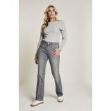 Para Mi high waist straight leg jeans grey denim