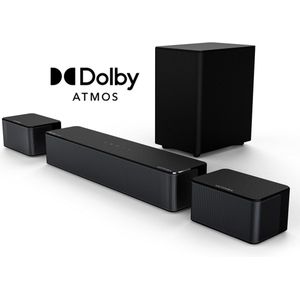 Soundbar – Surround Sound Systeem – Home Cinema Speaker – Draadloze Subwoofer – Achterluidsprekers – 410W Vermogen – Dolby Atmos & HD eARC