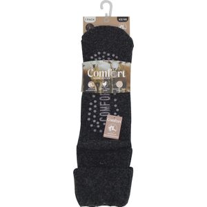HEREN WOLLEN HUISSOKKEN-HOMESOCKS-ANTI-SLIP-EXRA WARM-ZWART-39/42